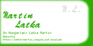 martin latka business card